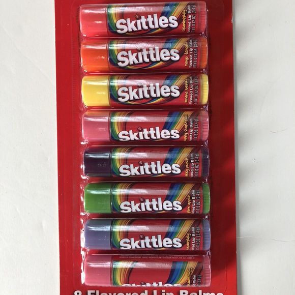 Skittles Assorted Flavored Lip Balm 8 Count Variety Flavors Candy New in Package - Picture 6 of 6